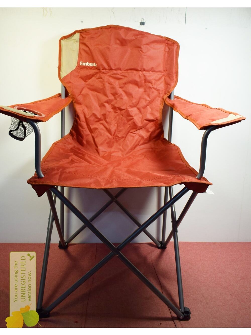 Embark Outdoor Portable Quad Chair Red 225 lb Capacity